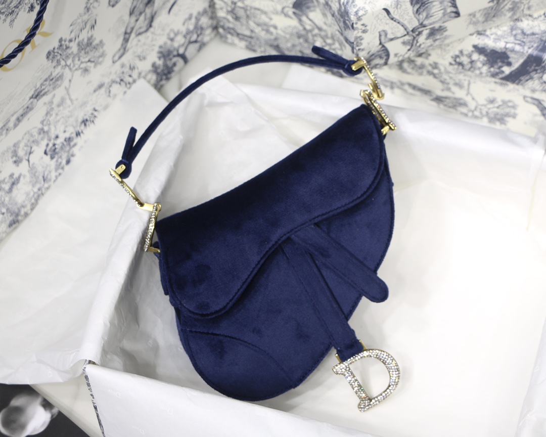 Sac besace en velours, fermoir CD en strass, sac à main