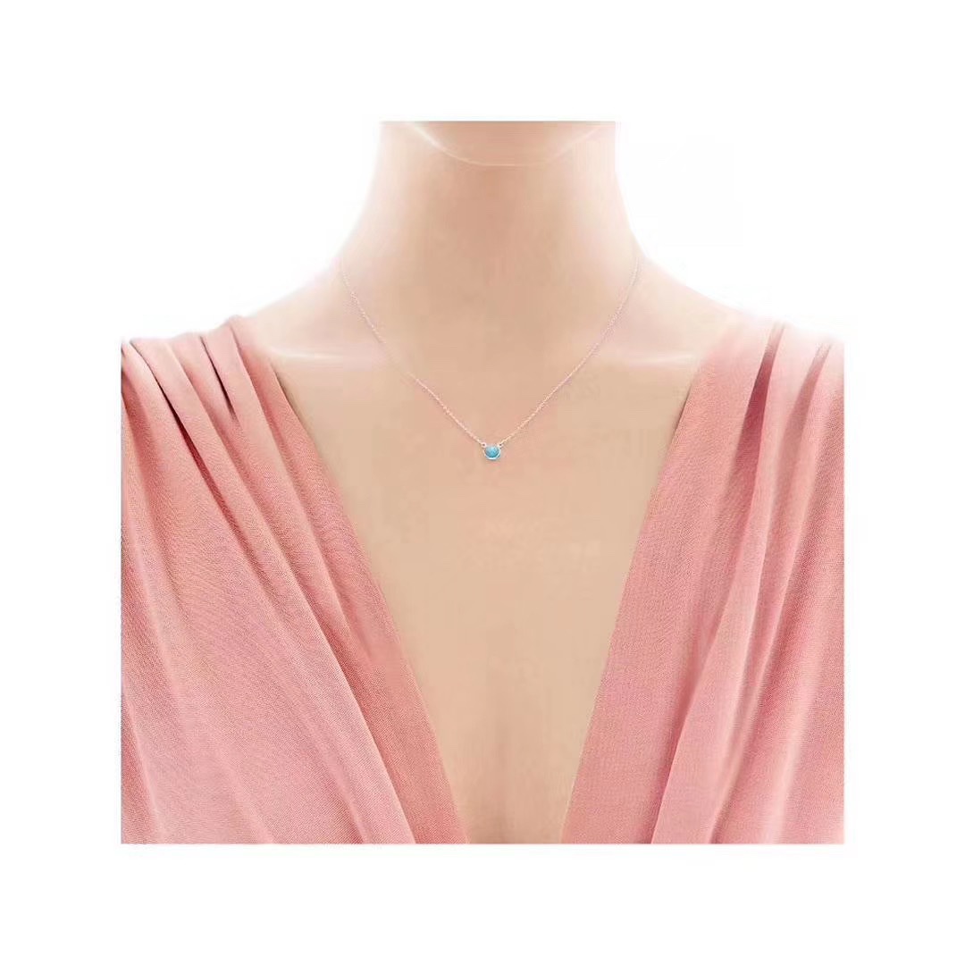 Tiffany & Co. Tiffany&Co. 绿松石锁骨项链米奇款