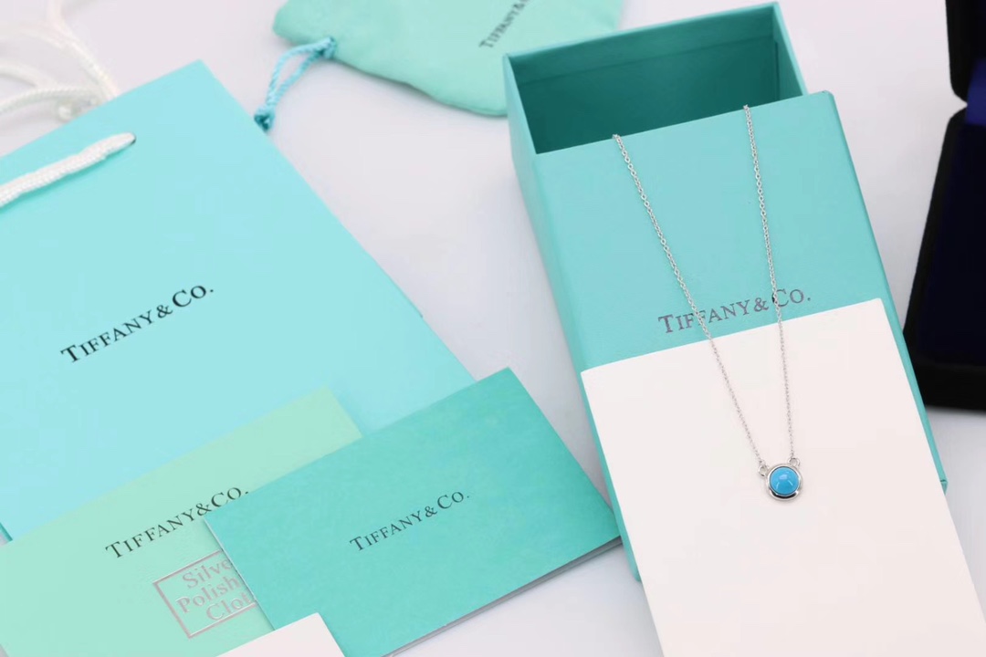 Tiffany & Co. Tiffany&Co. 绿松石锁骨项链米奇款