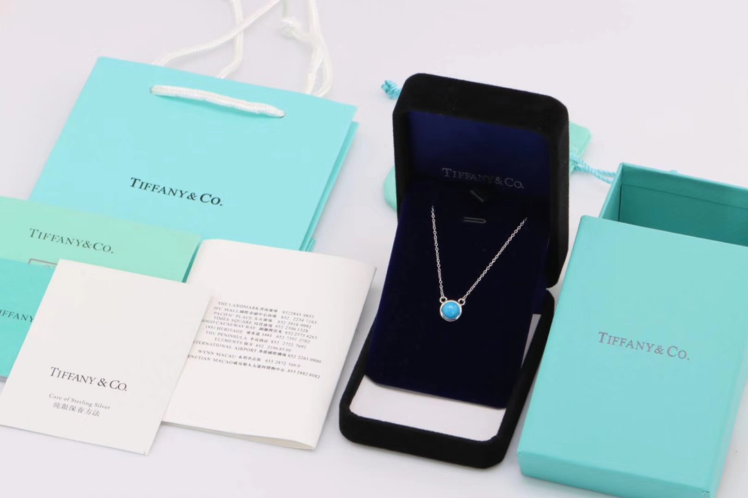 Tiffany & Co. Tiffany&Co. 绿松石锁骨项链米奇款