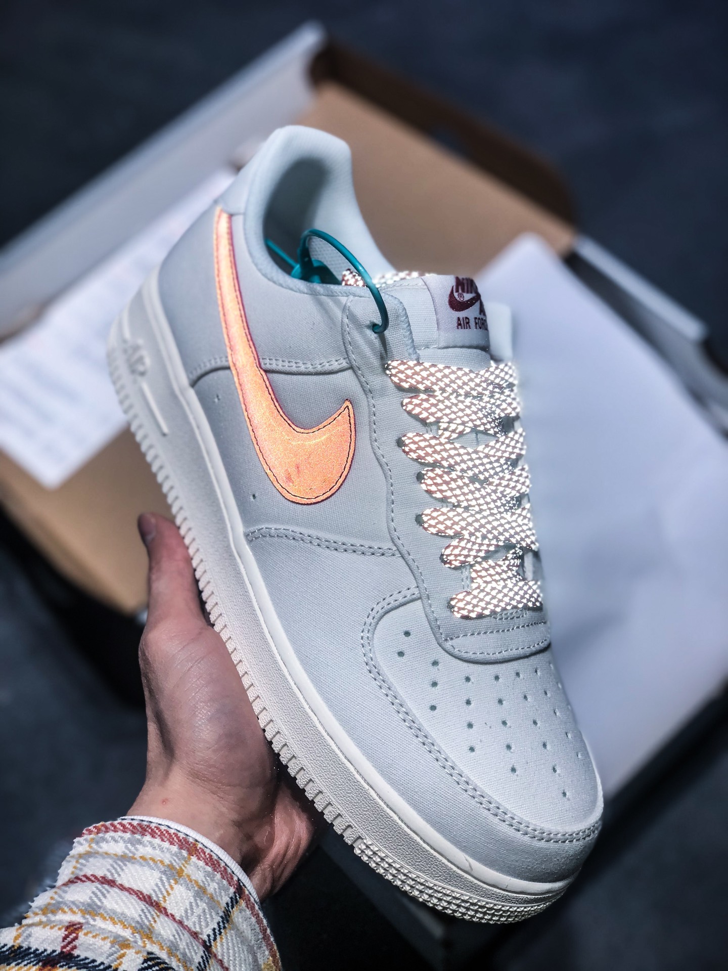 p190 Air Force 1'07 空军一号帆布3M反光镭射低帮休闲板鞋 315122-103