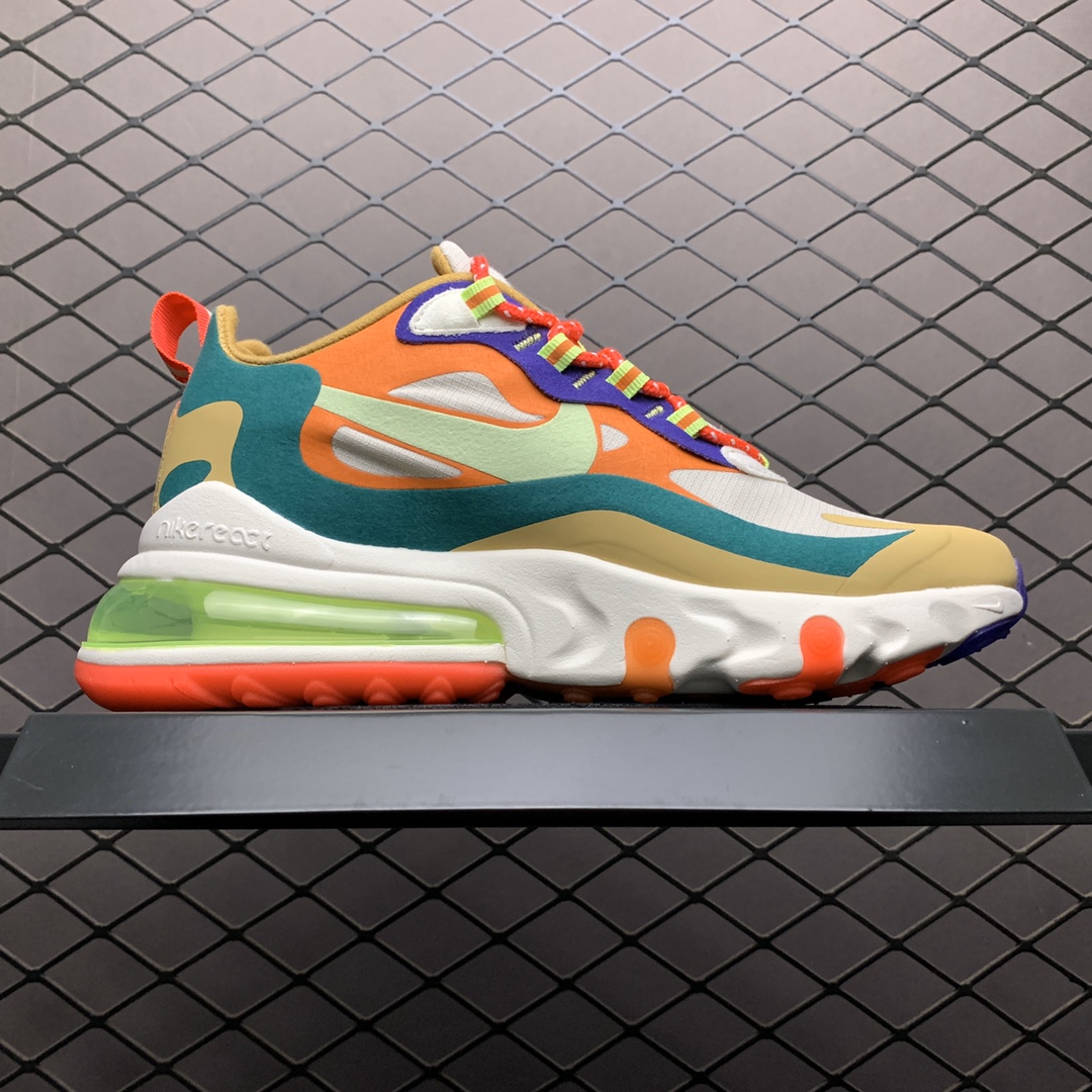 190 Nike Max 270 React 混合科技半掌气垫跑步鞋 CQ4805-071