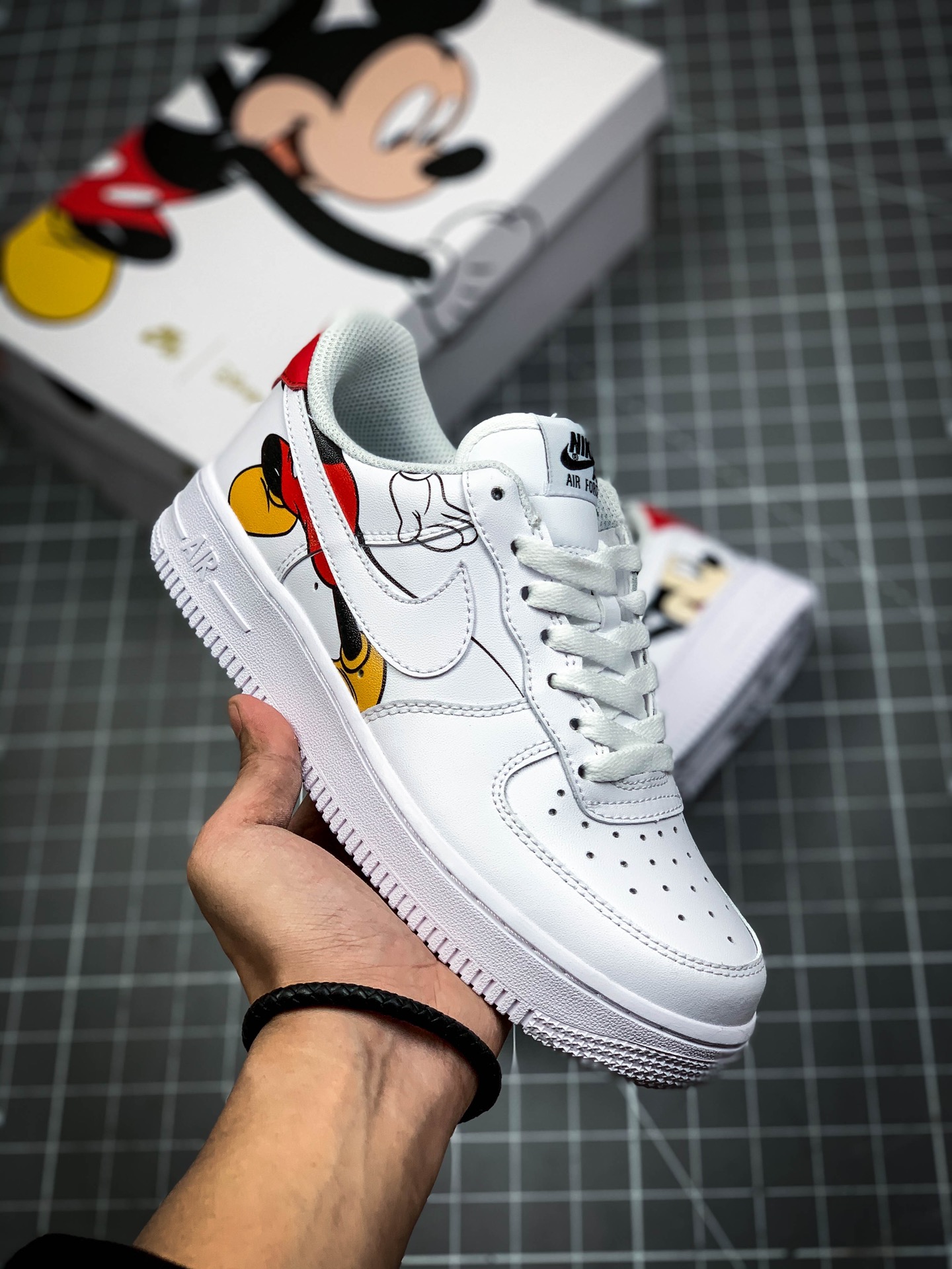 220 客制配色 米奇空军联名 Nike Air Force 1 空军一号低帮运动休闲板鞋 AQ8741-116 G