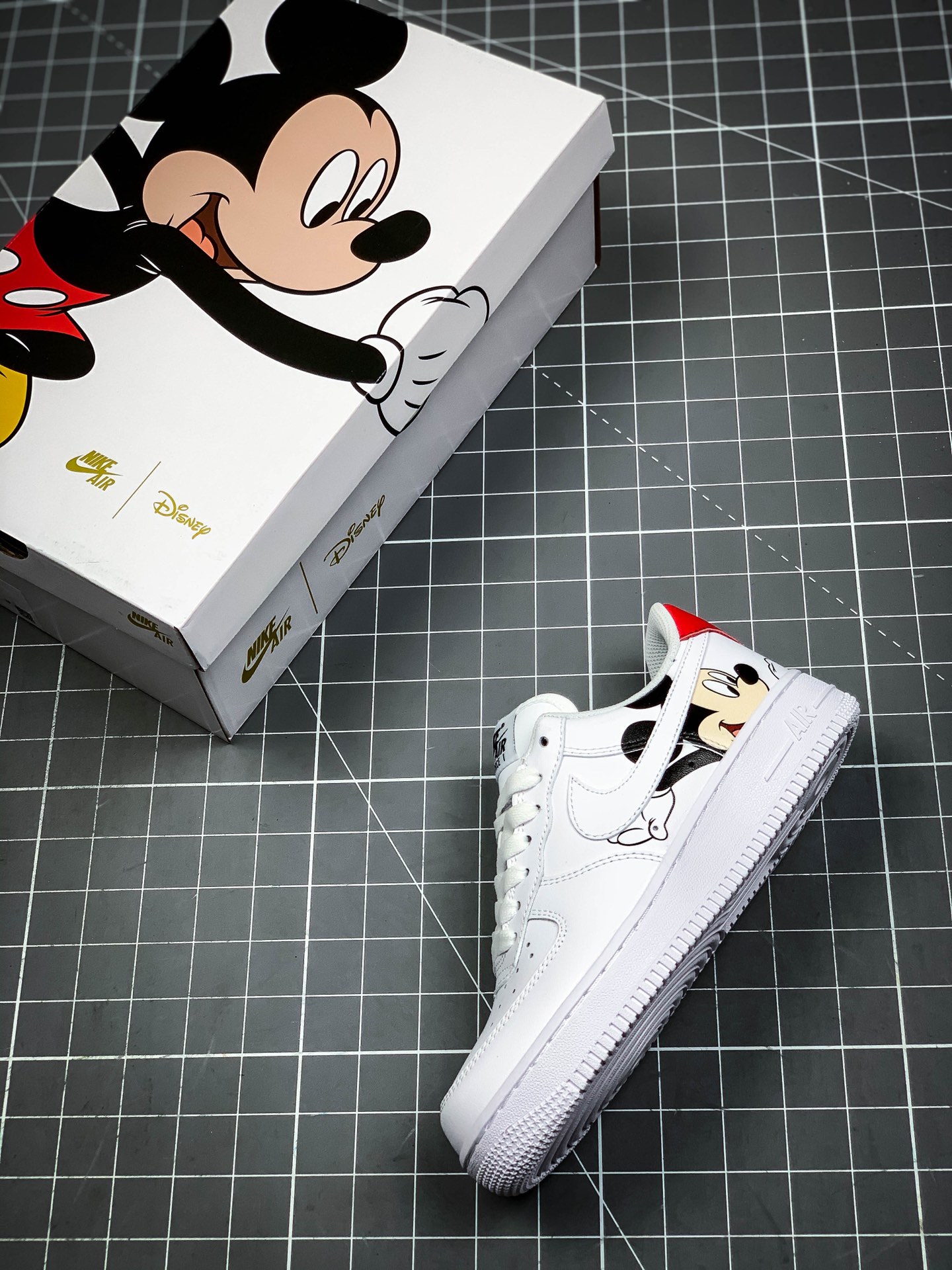 220 客制配色 米奇空军联名 Nike Air Force 1 空军一号低帮运动休闲板鞋 AQ8741-116 G