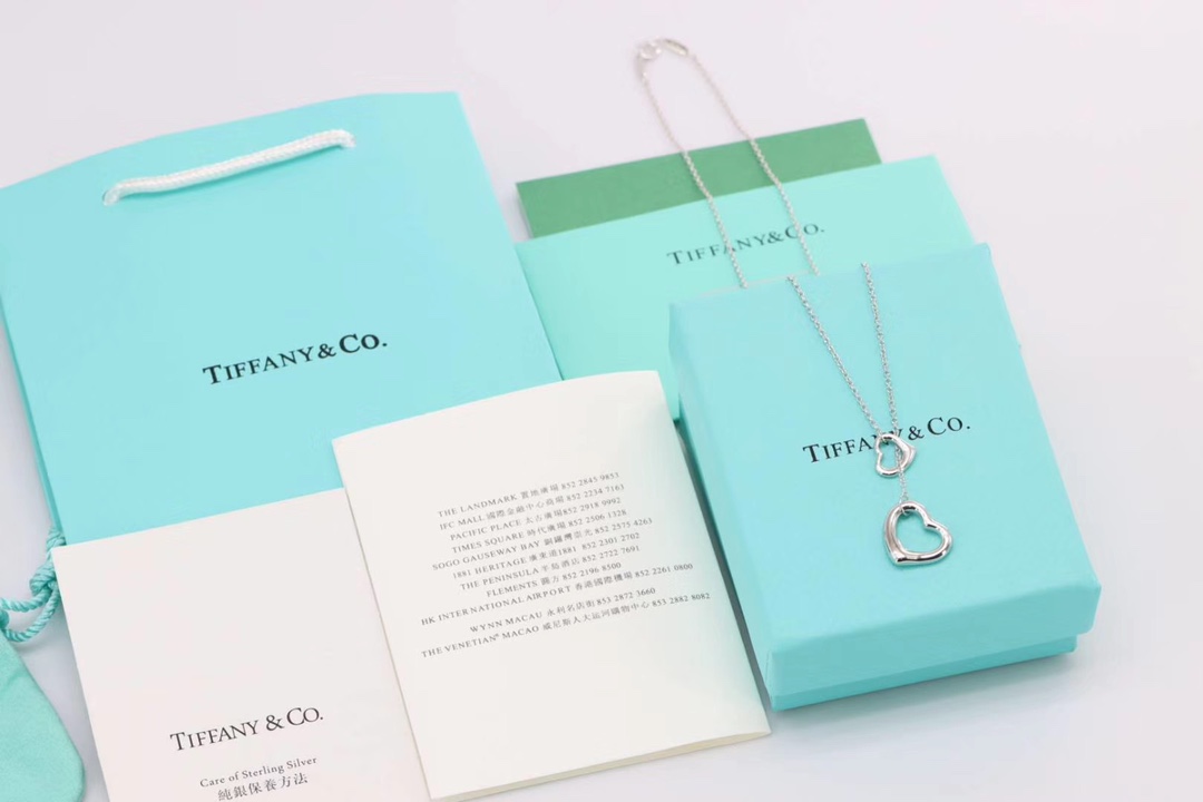 Tiffany & Co. Tiffany &Co.大小爱心针扣项链