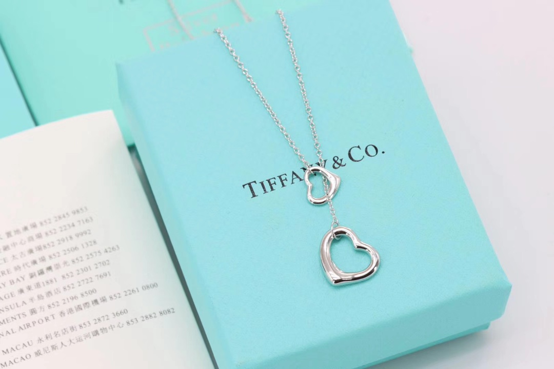 Tiffany & Co. Tiffany &Co.大小爱心针扣项链