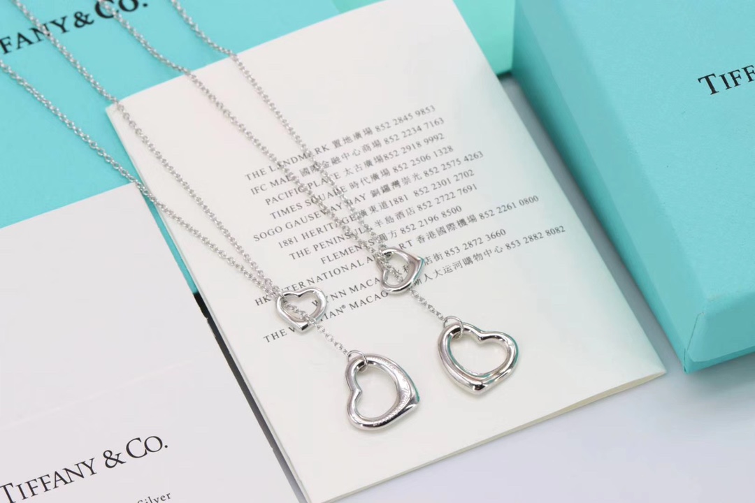 Tiffany & Co. Tiffany &Co.大小爱心针扣项链
