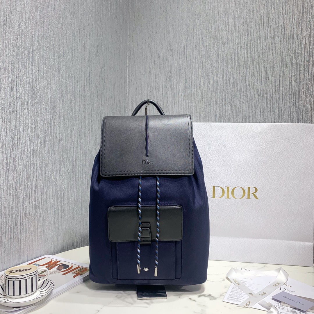 Dior Bags Backpack Best Like
 Black Yellow Calfskin Cowhide Nylon
