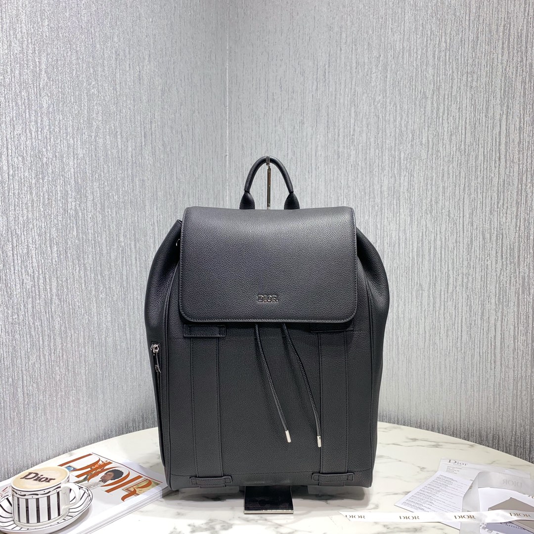 Dior Good
 Bags Backpack Black Cowhide Nylon Oblique