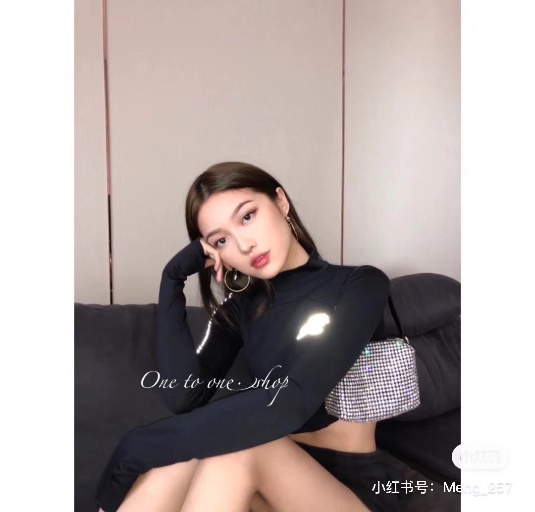 Alexander Wang rhinestone shoulder bag, designed for underarm shoulder - Bag 7