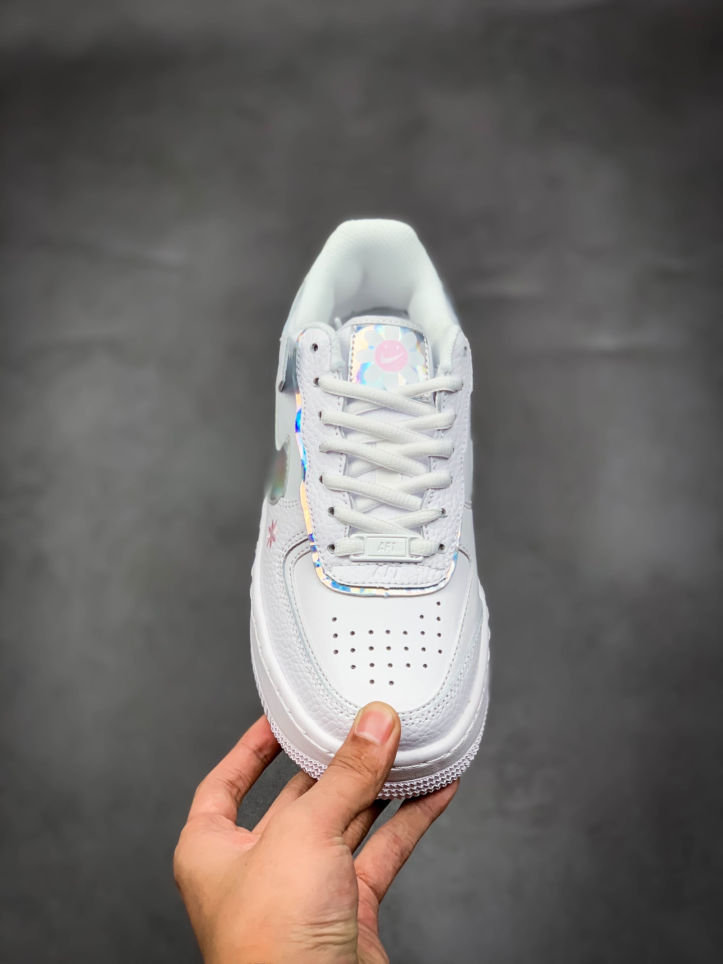 190 空军耐克马卡龙新配色 镭射银钩 小花Nike Air Force 1 Shadow AF1拼接 马卡龙  CK3172 003