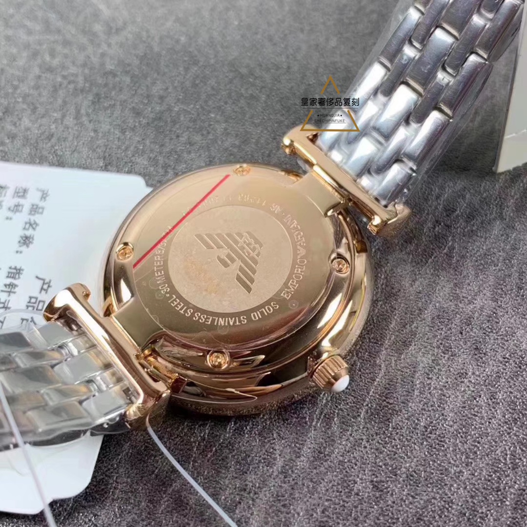 Armani 阿玛尼AR11293满天星 AR11294，原裝机芯9T表带：76粒.表面：338粒