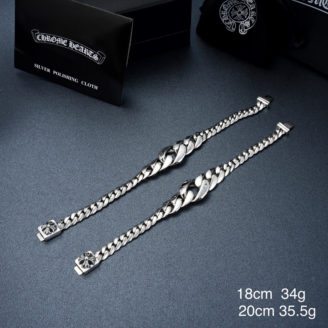 Chrome Hearts hearts克罗心 潮牌男女款手链，渐变圈独特设计 上手 看得到，18.20厘米，其他尺寸支持定做