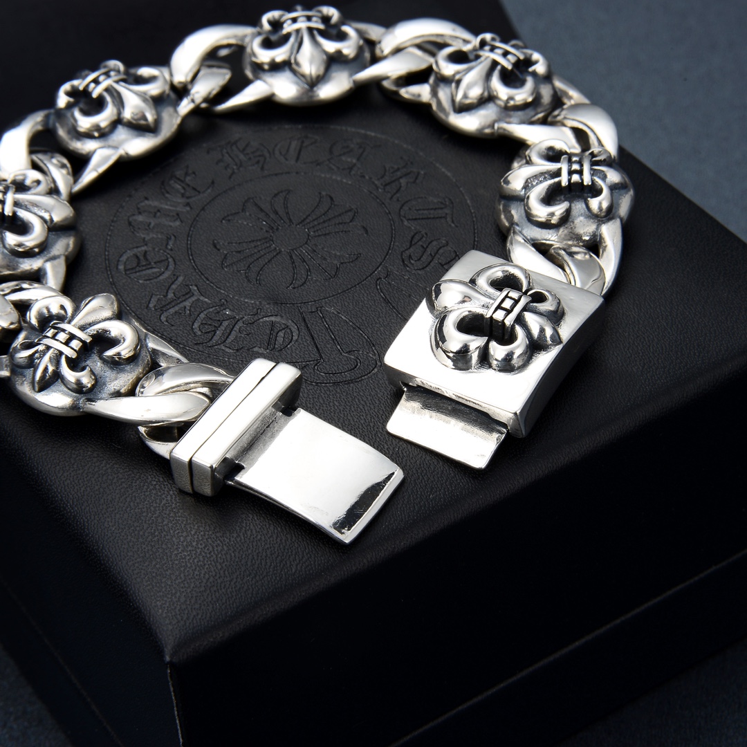 Chrome Hearts hearts 克罗心 潮牌 船锚手链，20，22厘米重约92克，百搭款