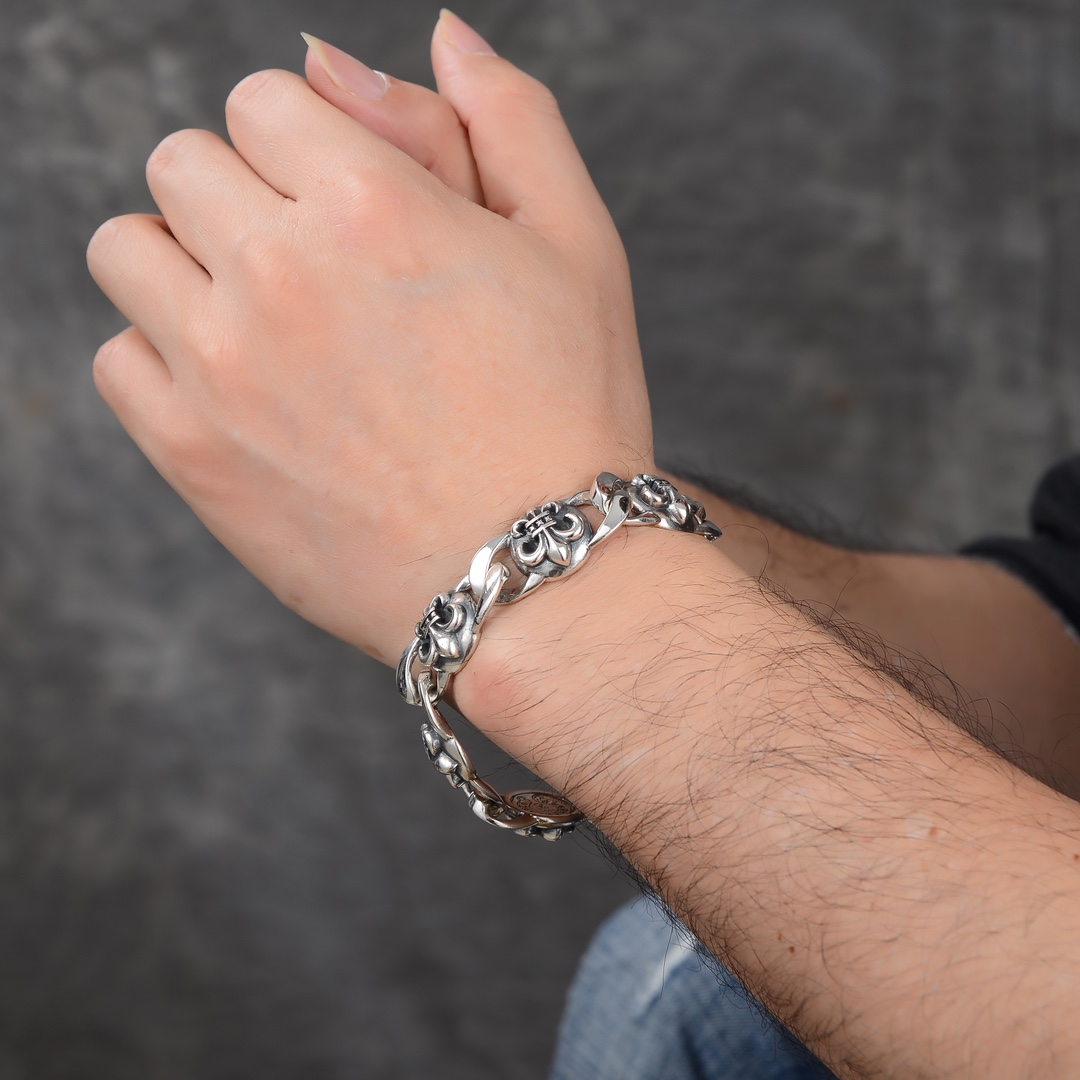 Chrome Hearts hearts 克罗心 潮牌 船锚手链，20，22厘米重约92克，百搭款