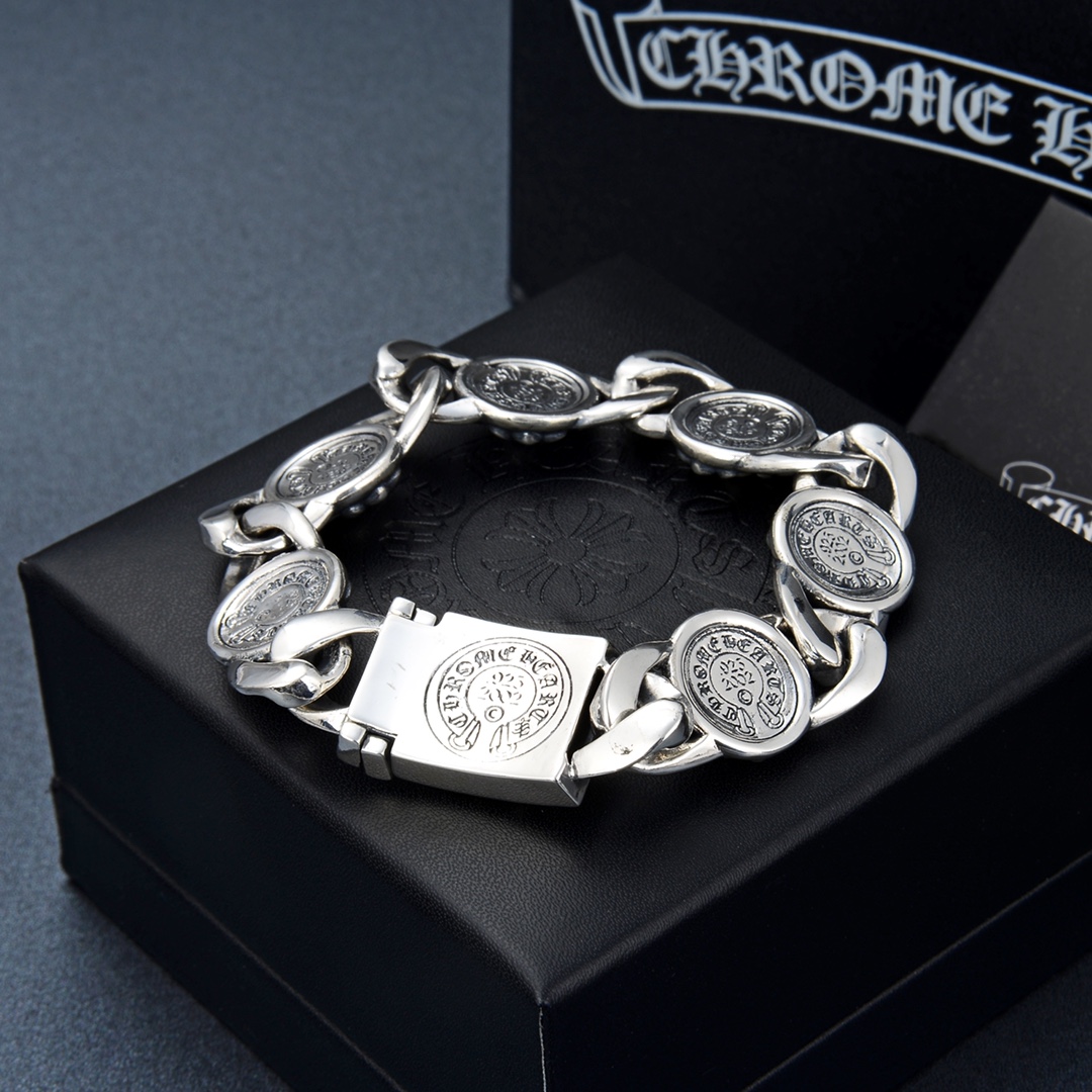 Chrome Hearts hearts 克罗心 潮牌 船锚手链，20，22厘米重约92克，百搭款