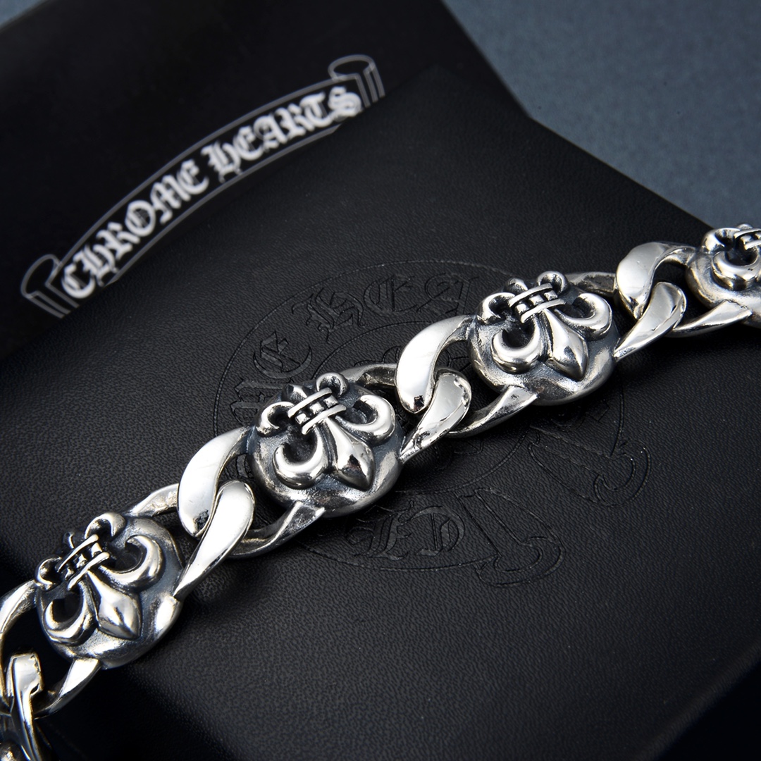 Chrome Hearts hearts 克罗心 潮牌 船锚手链，20，22厘米重约92克，百搭款