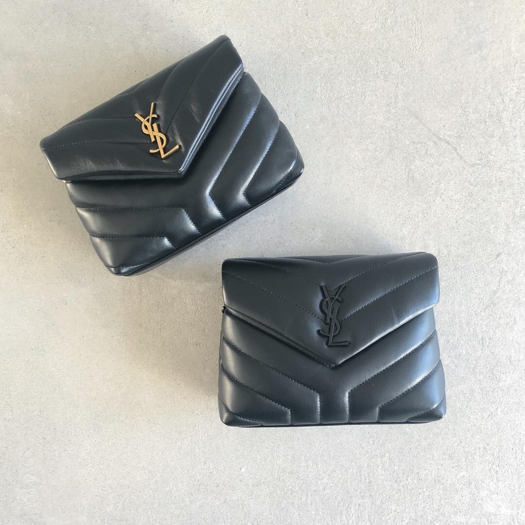 YSL LouLou 迷你斜挎包 467072黑色/黑扣