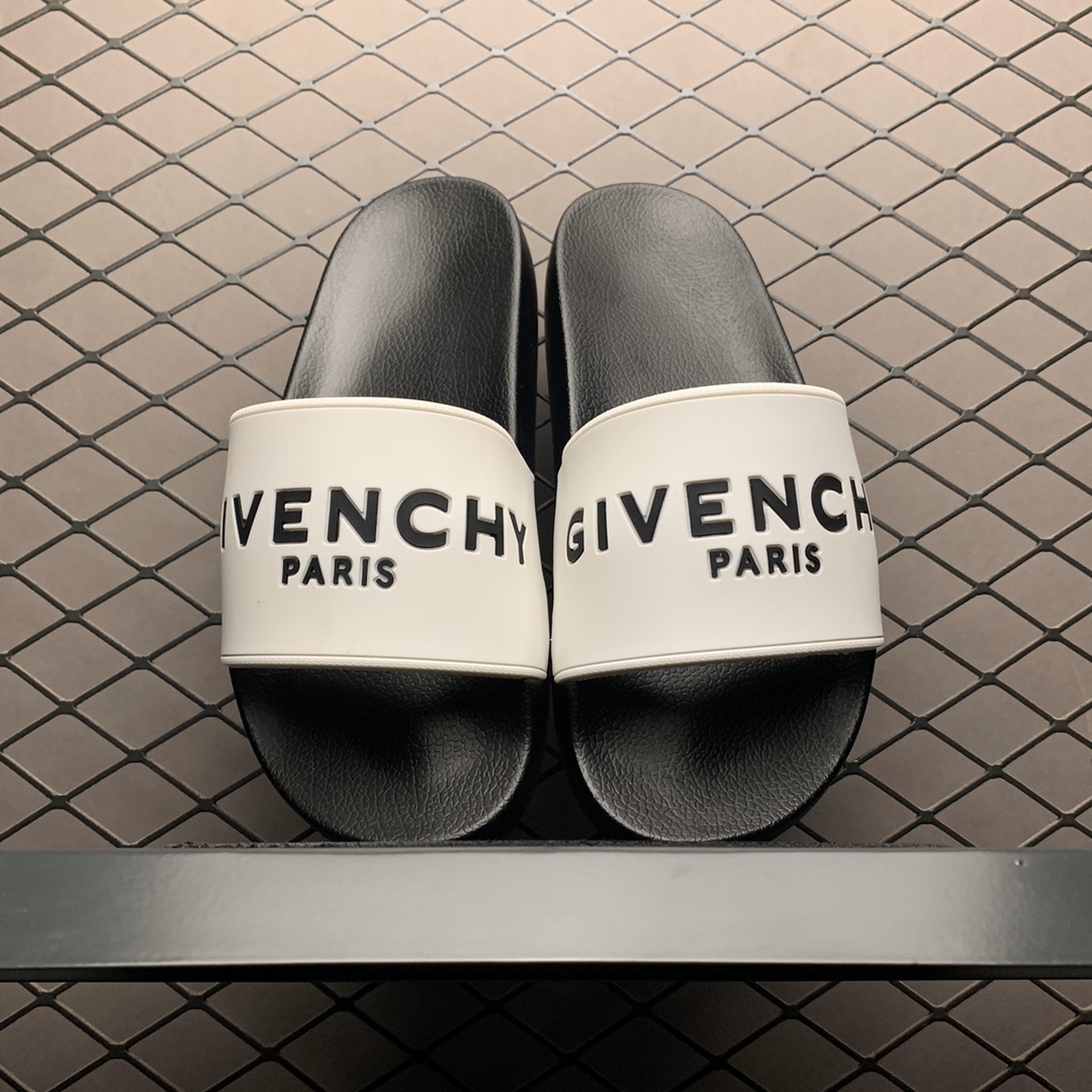110 Givenchy 纪梵希 19ss夏季一字拖鞋 高端奢潮 网红款 经典潮流Givenchy压纹Logo 超软鞋底拖鞋 海外代购