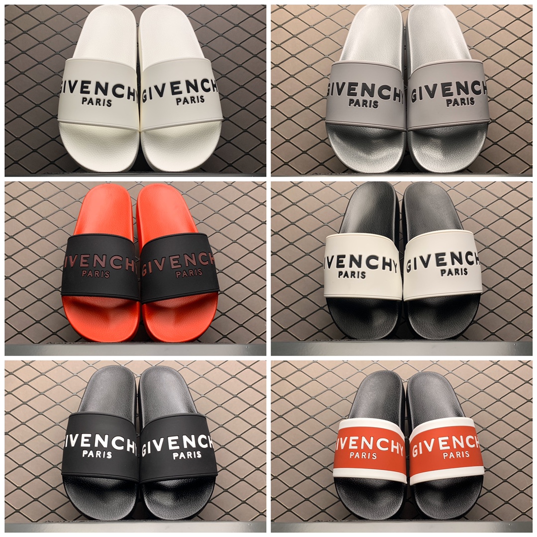110 Givenchy 纪梵希 19ss夏季一字拖鞋 高端奢潮 网红款 经典潮流Givenchy压纹Logo 超软鞋底拖鞋 海外代购