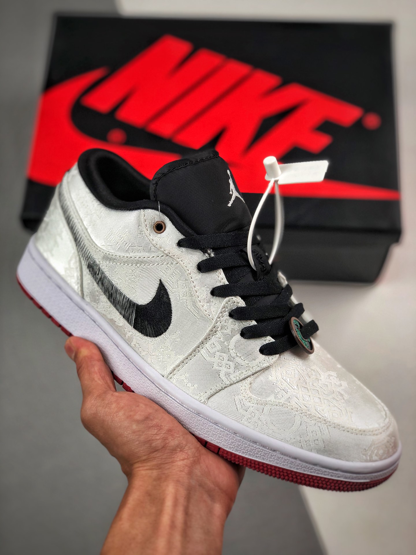Soporte contra reembolso CLOT x Air Jordan 1 Low Seda Blanca de caña baja Versión de lanzamiento inicial Número de artí…