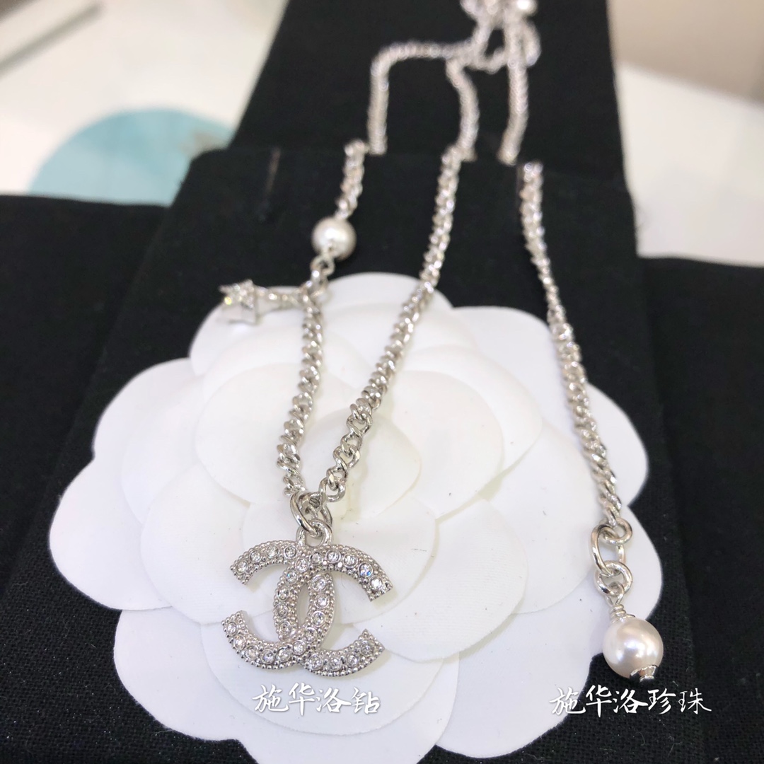 NO:857896,Don't buy regret series Chanel new fairy star necklace bracelet exquisite and beautiful zp customized Swarovski diamond Swarovski pearl star necklace can be adjusted in length What you see, Chanel necklace, chanel, necklace, bracelet19860909不买后悔系列 香奈儿 新款仙女小星星项链 手链 精致好看 zp定制 施华洛钻 施华洛珍珠 星星项链 可以调节长短 所见所得,香奈儿项链,chanel,necklace,bracelet,Jewelry