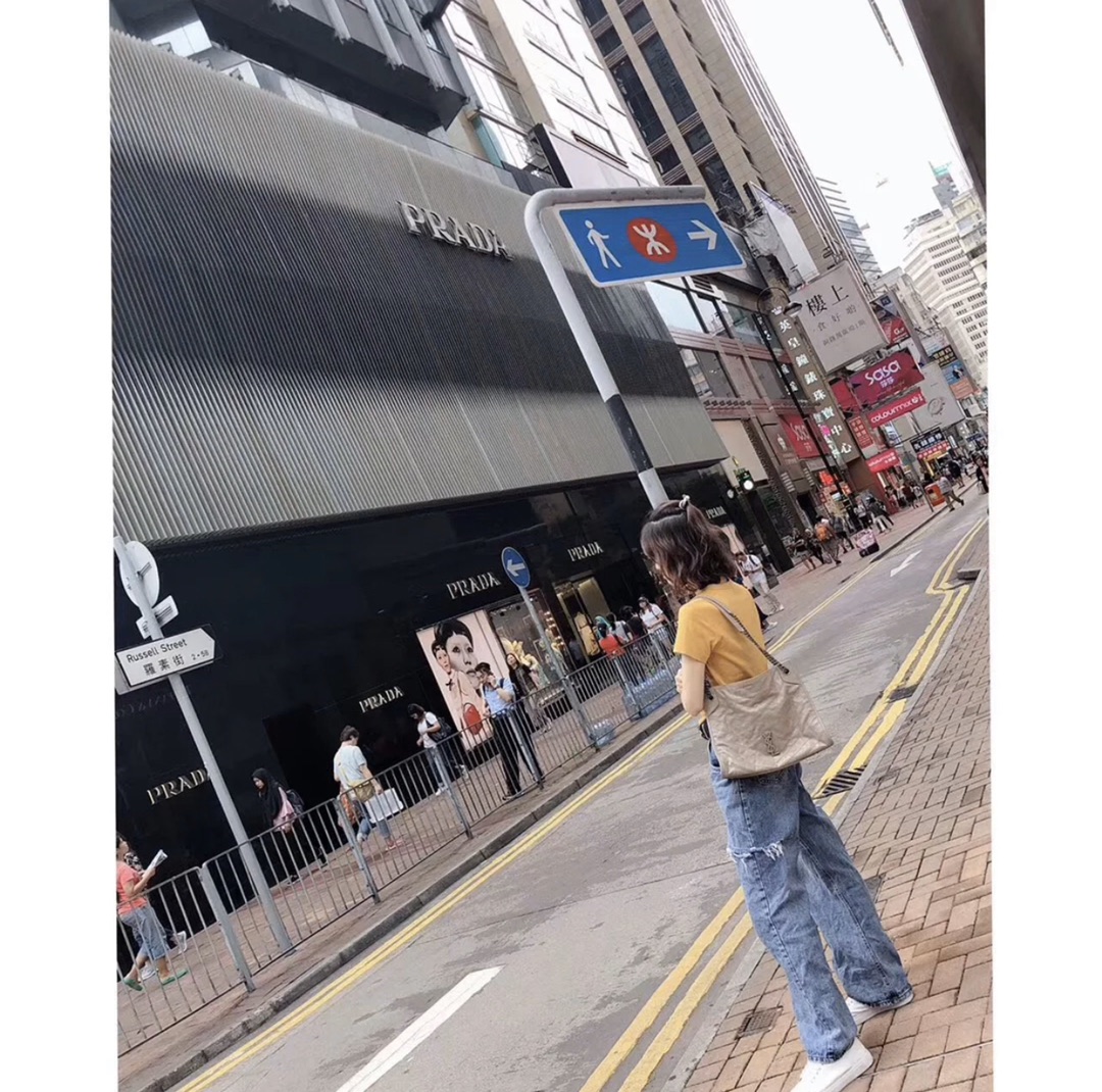 YSL NIKI SHOPPING BAG 33CM 577999奶茶色油蜡牛皮