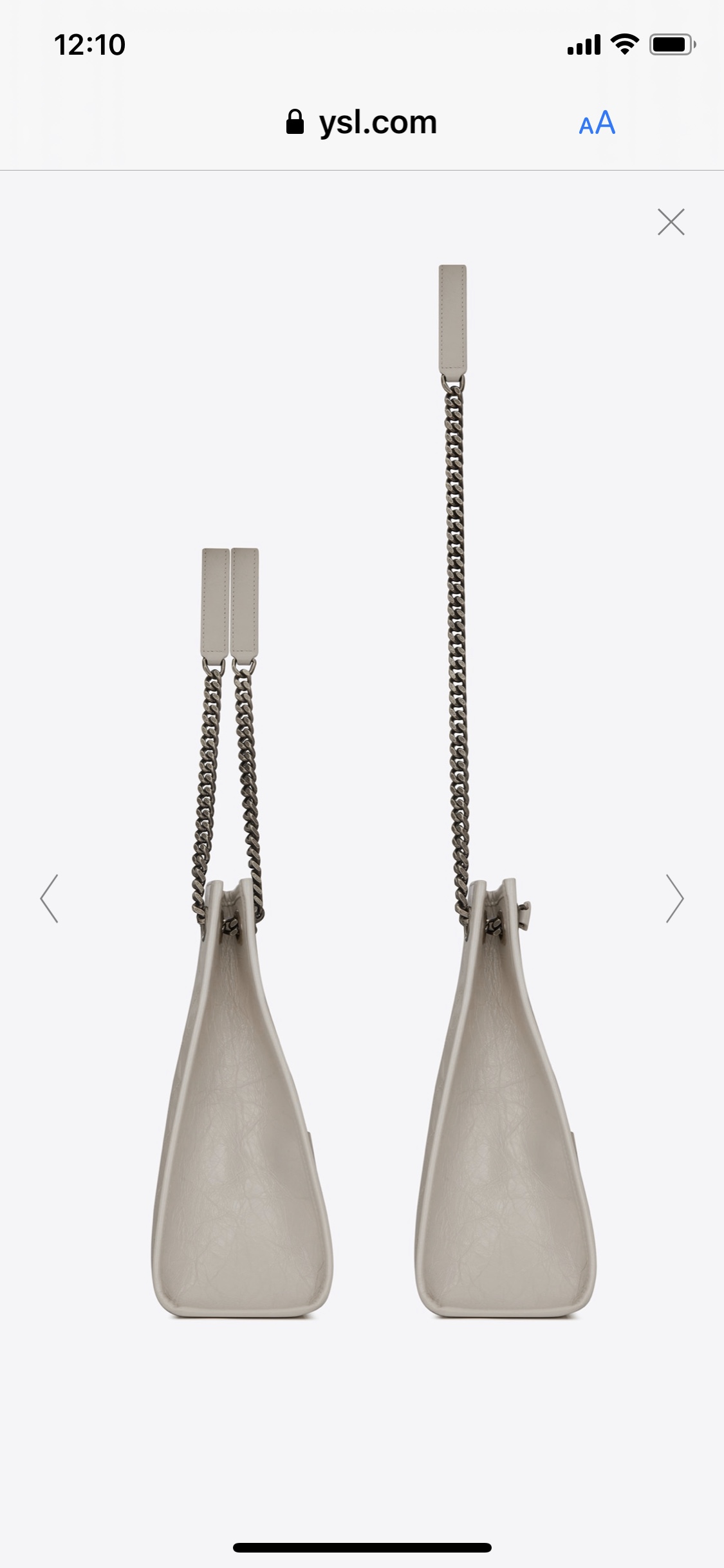 YSL NIKI SHOPPING BAG 33CM 577999奶白色油蜡牛皮