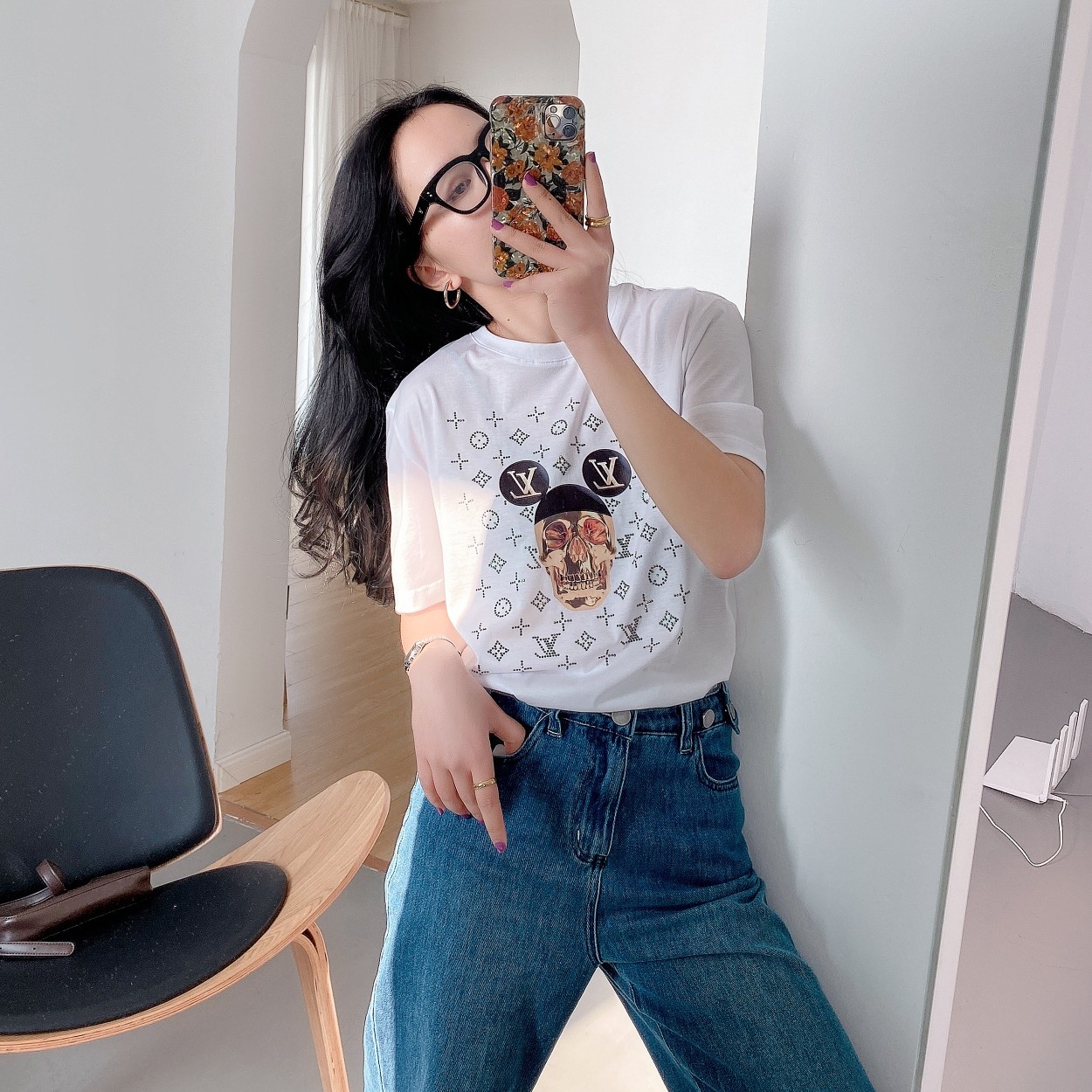 批75 自家图片 网店可用 lv路易威登贴钻米奇t恤 2020年海外