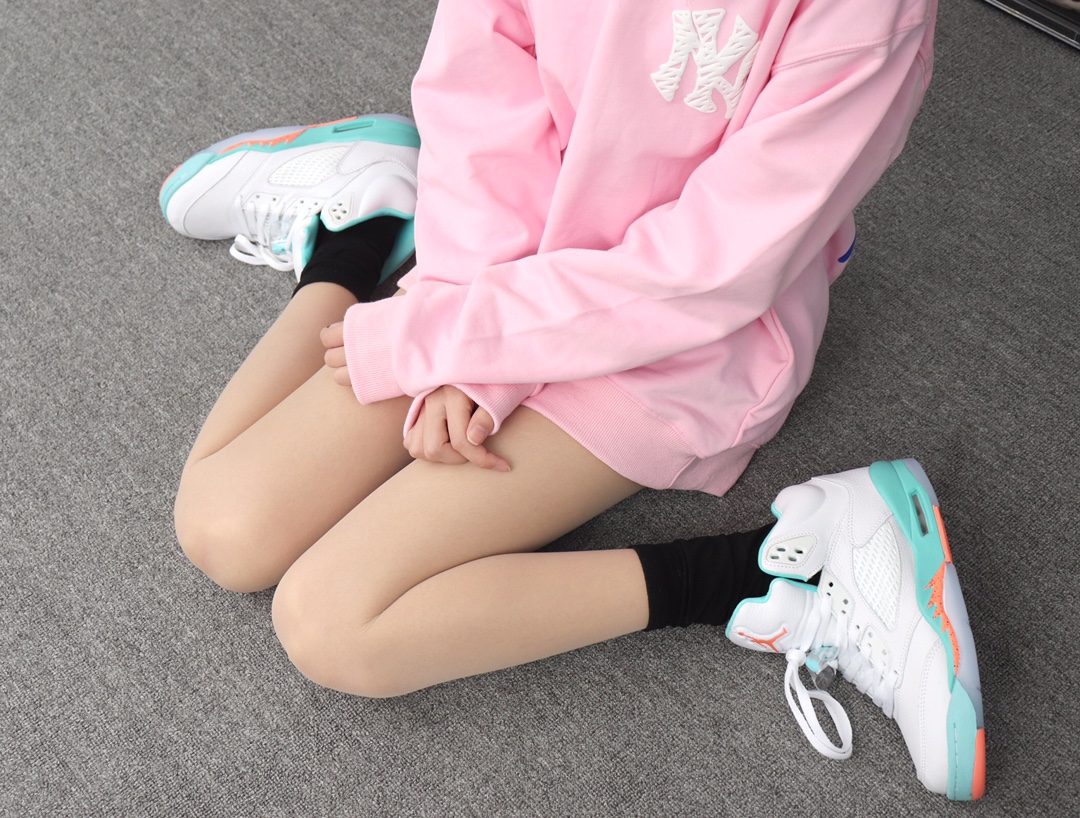 330 Nike Air Jordan 5 440892-100“Light Aqua”白湖蓝 YH版本 3M反光鞋舌AJ5