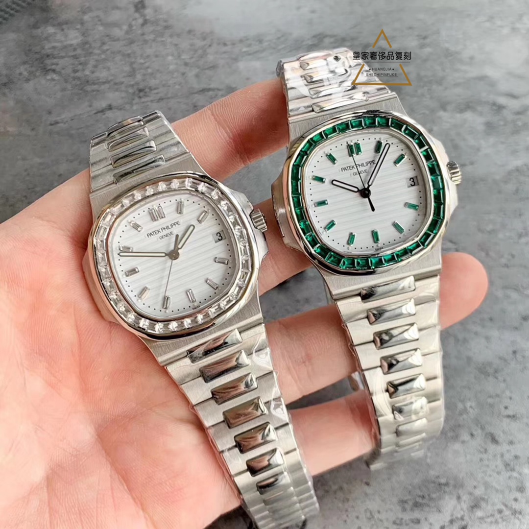 Patek Philippe 很少见的鹦鹉螺系列女款镶钻