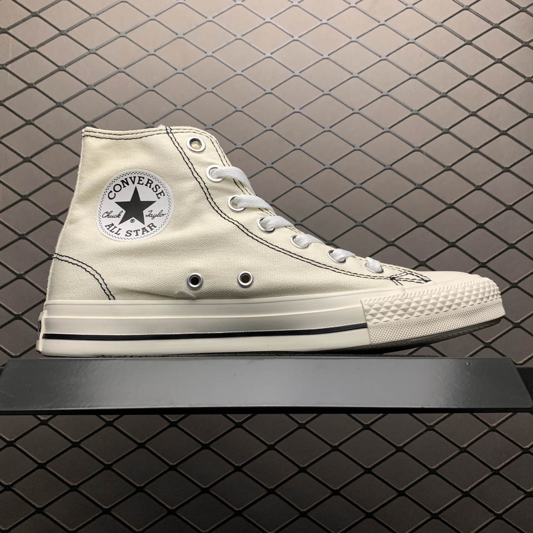 140 Converse 匡威 All star stltchlnng hi 车缝线限定款 帆布高帮休闲板鞋