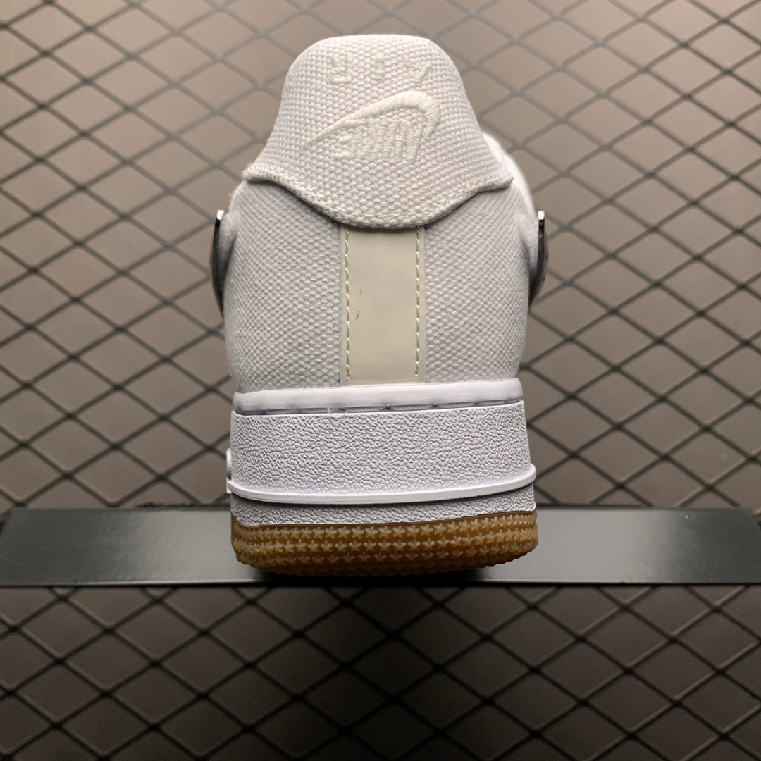 240 新版本 Travis Scott x Nike Air Force 1 AF1 AQ4211-100 TS超限量联名 空军一号低帮休闲运动板鞋