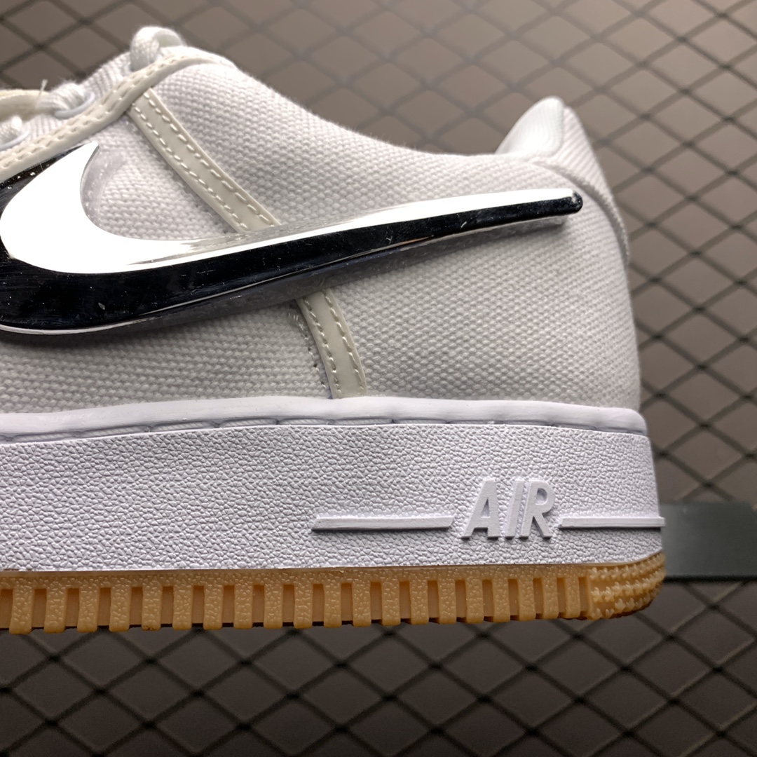 240 新版本 Travis Scott x Nike Air Force 1 AF1 AQ4211-100 TS超限量联名 空军一号低帮休闲运动板鞋