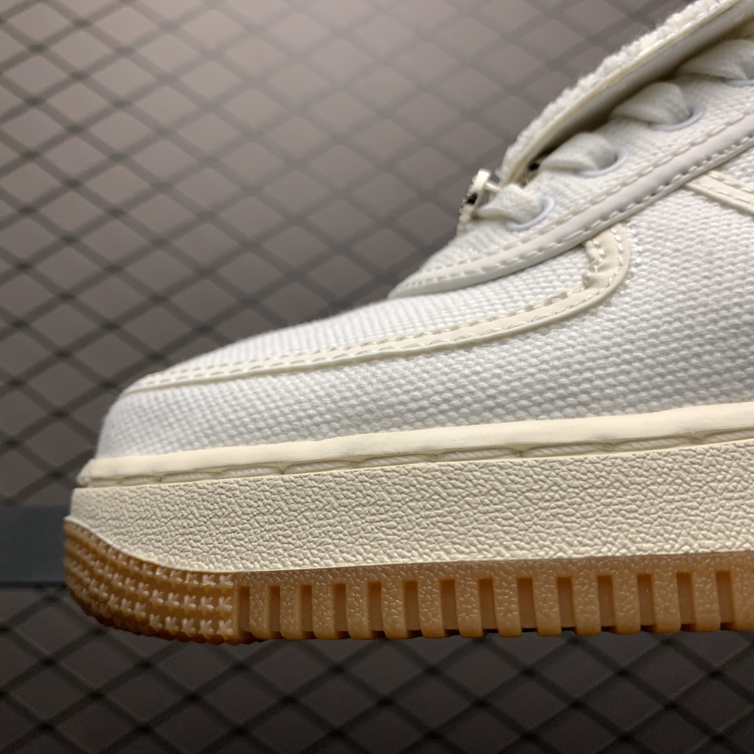 240 新版本 Travis Scott x Nike Air Force 1 AF1 AQ4211-101 TS超限量联名 空军一号低帮休闲运动板鞋