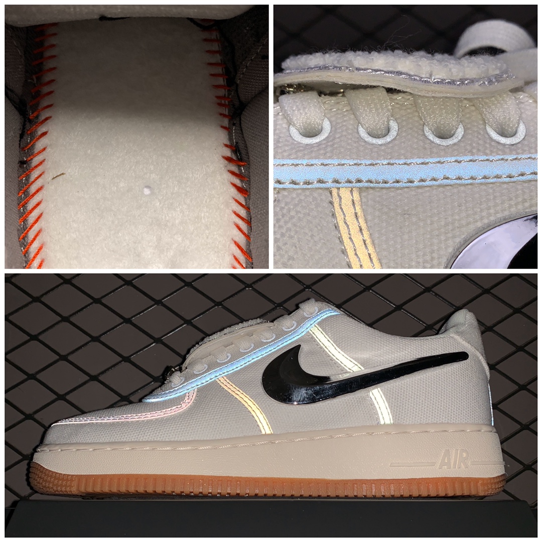 240 新版本 Travis Scott x Nike Air Force 1 AF1 AQ4211-101 TS超限量联名 空军一号低帮休闲运动板鞋
