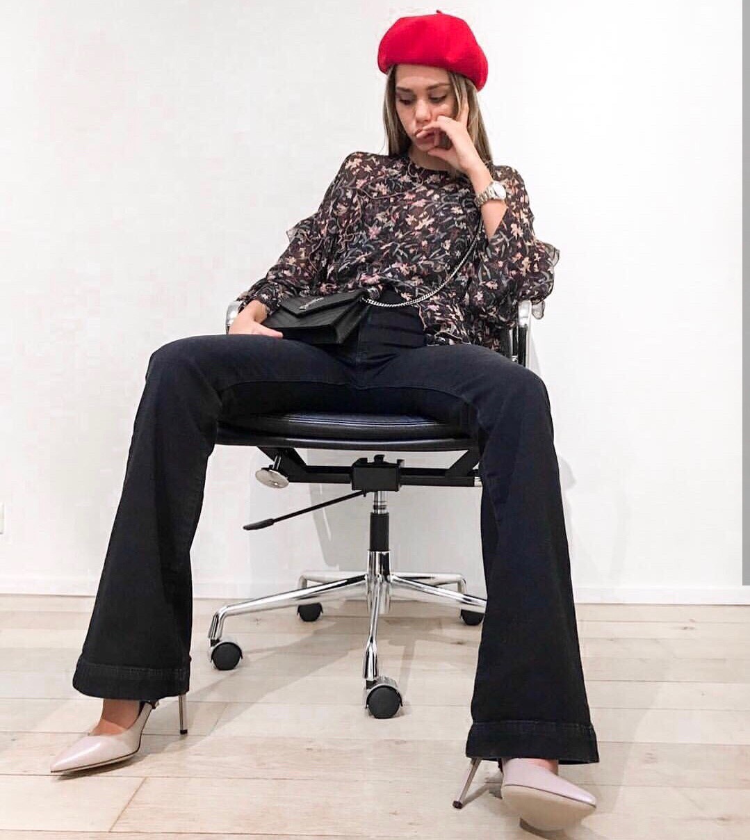 Saint laurent Ysl woc19小号信封包 393953黑色银扣