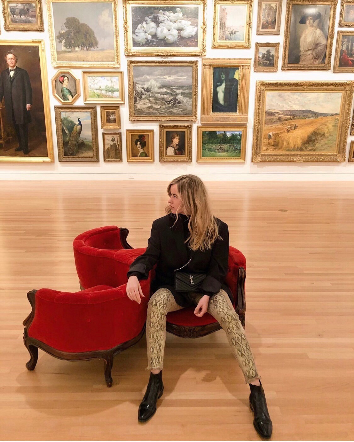 Saint laurent Ysl woc19小号信封包 393953黑色银扣