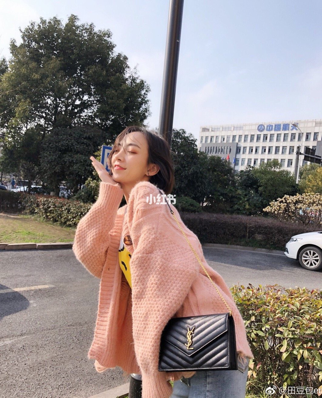 Saint laurent Ysl woc小号信封包 393953黑色金扣
