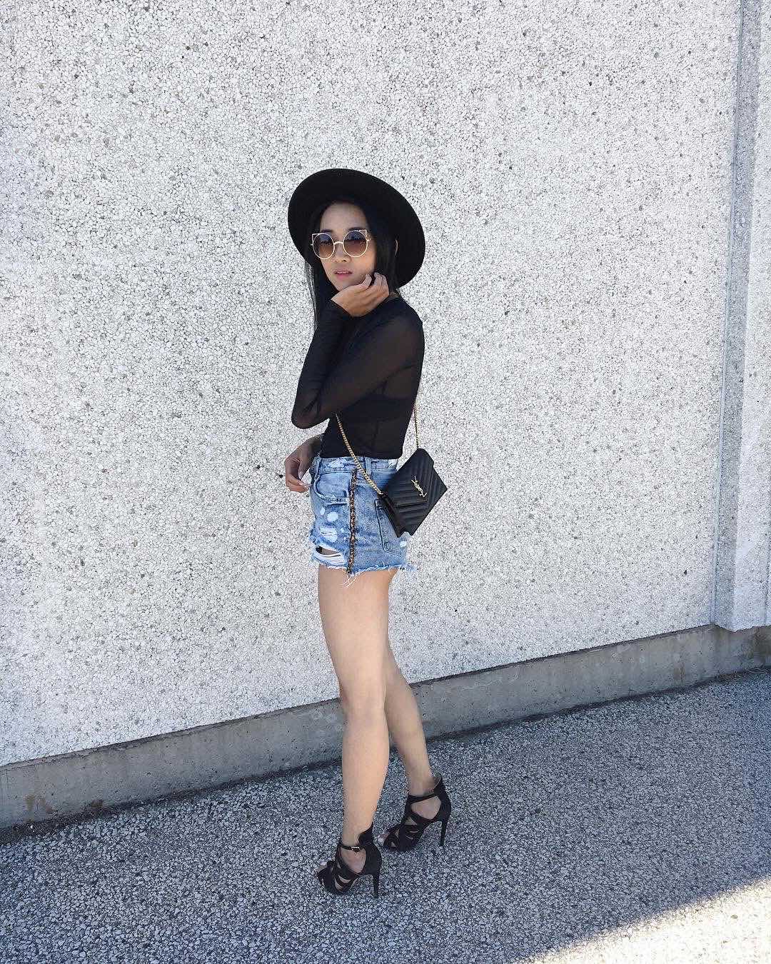Saint laurent Ysl woc小号信封包 393953黑色金扣
