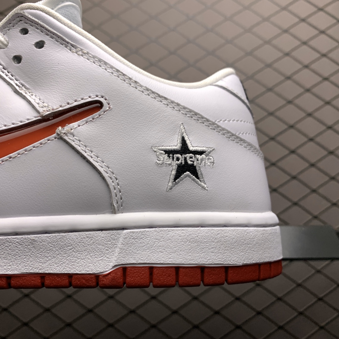 160 Supreme X Nike SB Dunk Low 白红配色 CK3480-600