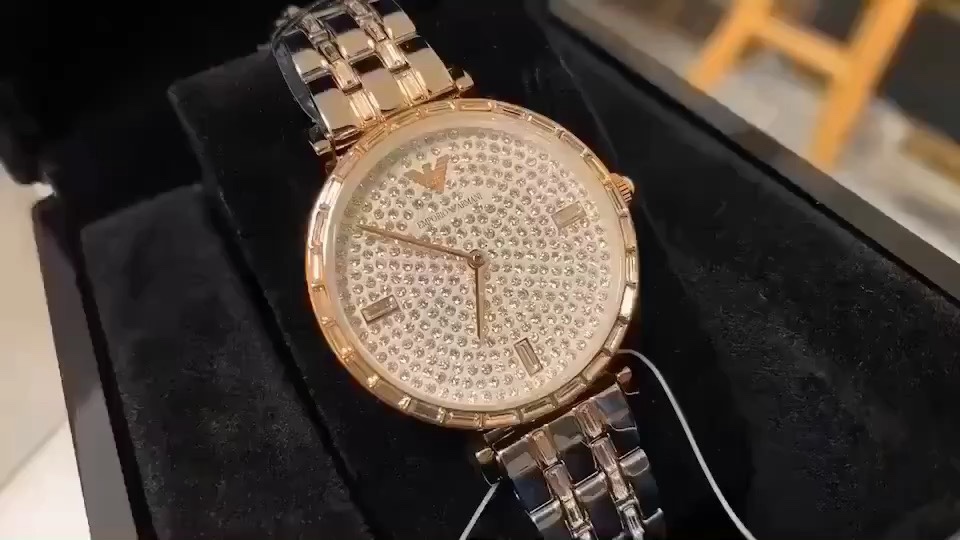 Armani 阿玛尼AR11293满天星视频欣赏 AR11294，原裝机芯9T表带：76粒.表面：338粒