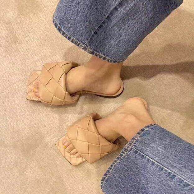 Réplica por barato
 Bottega Veneta Zapatos Pantuflas Tejido Piel de cabra oveja Colección primavera