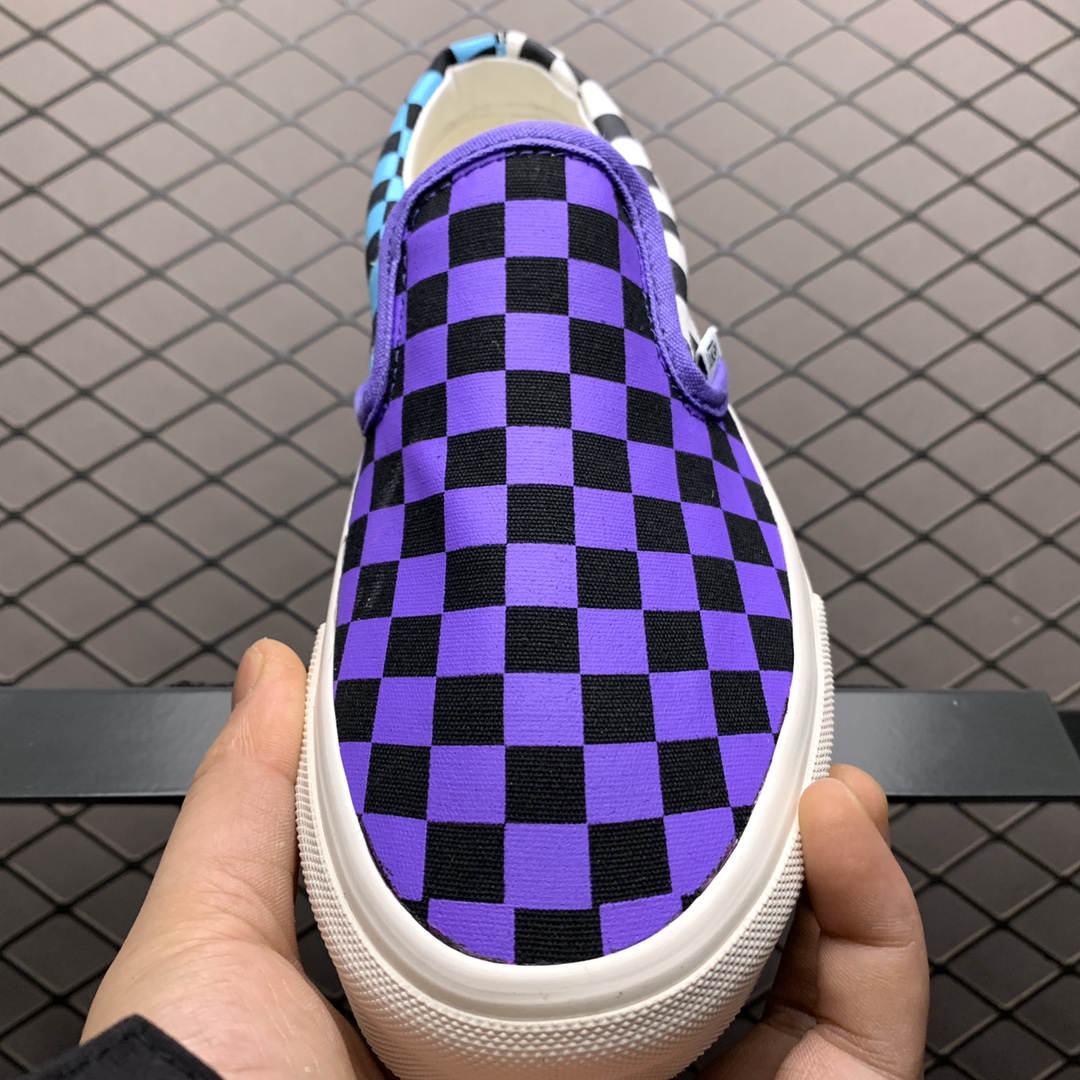 150 Vans 万斯 Slip-On 棋盘格涂鸦 硫化低帮懒人一脚蹬休闲板鞋