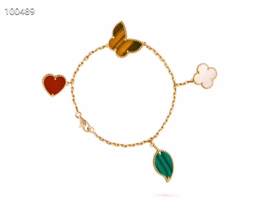 NO:102869,VCA Lucky Four Flower Set Necklace P Bracelet, Vca Bracelet Vac Necklace, necklace, bracelet19860909VCA 幸运四花套装 项链 P手链,Vca手链Vac项链,necklace,bracelet,Jewelry