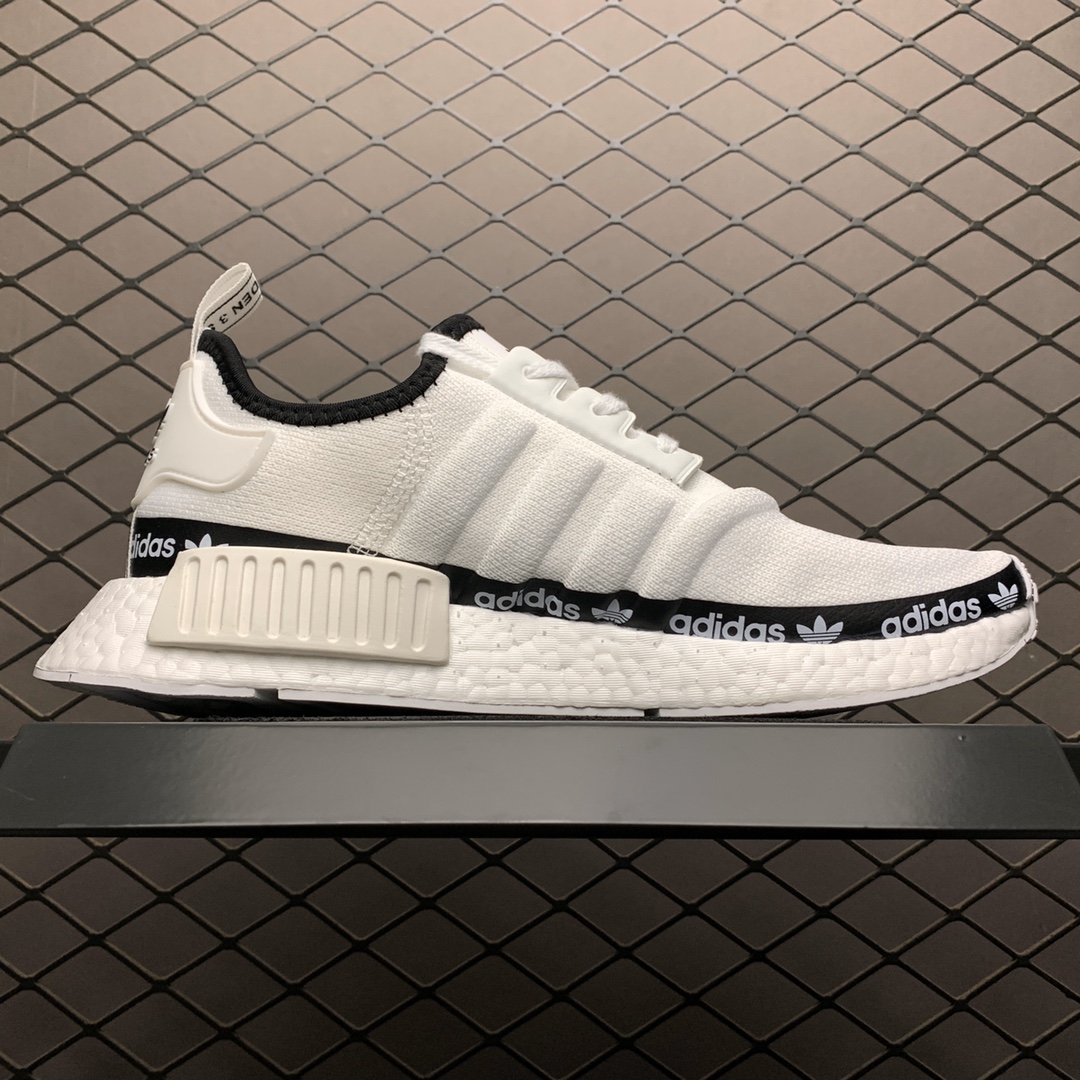 220 Adidas 阿迪达斯 NMD_R1 V2 Boost 爆米花超弹中底 FV7309 针织鞋面 休闲跑步鞋