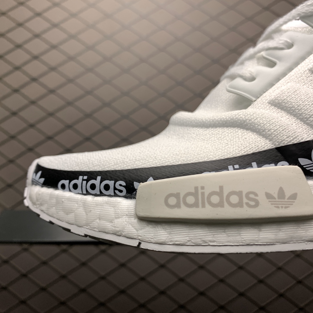 220 Adidas 阿迪达斯 NMD_R1 V2 Boost 爆米花超弹中底 FV7309 针织鞋面 休闲跑步鞋