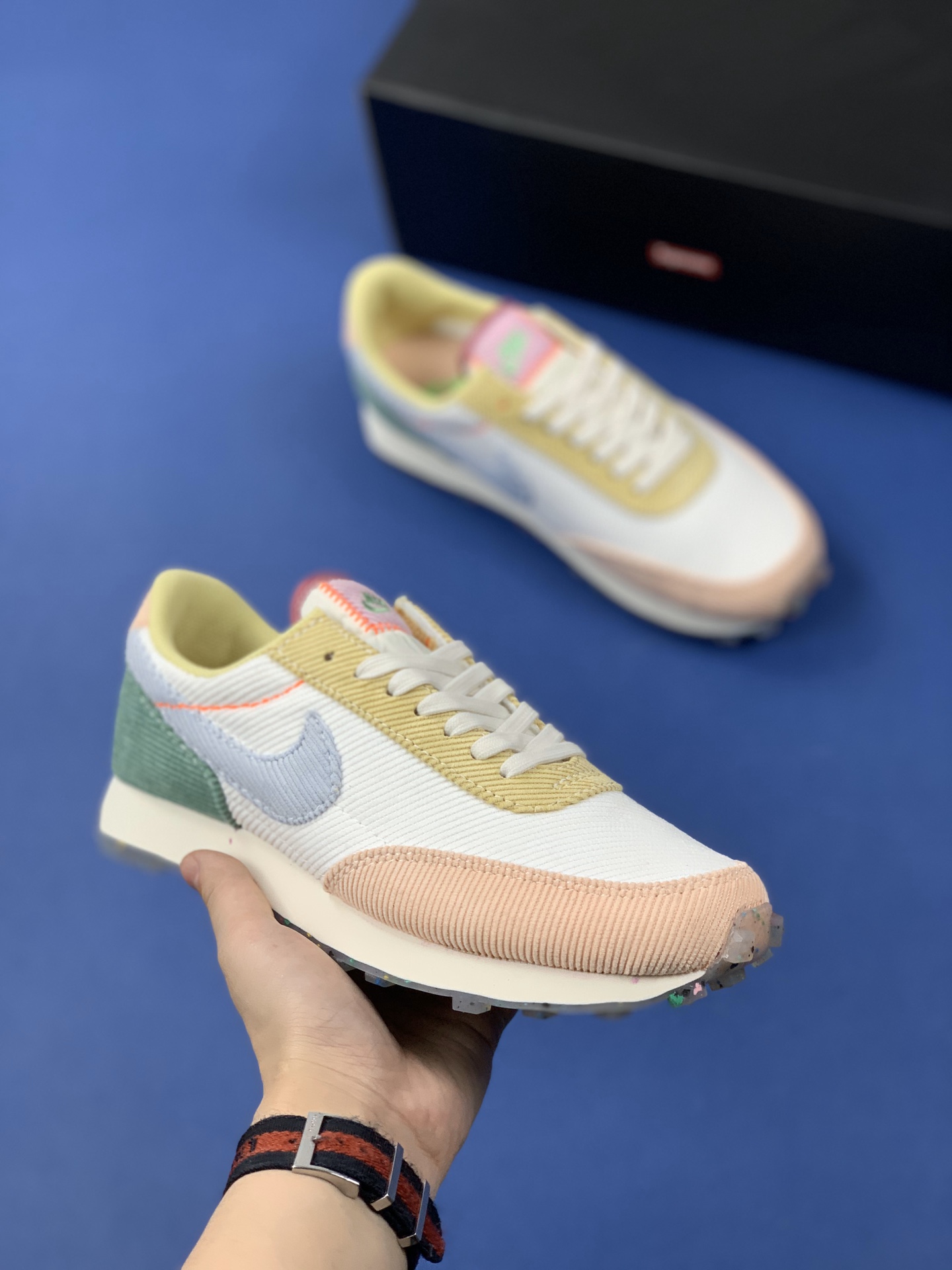 110 公司级  耐克 Nike Wmns Daybreak SP” Summit White/Pale Ivory”OG“马卡龙 破晓系列”华夫复古休闲运动慢跑鞋 DA1471-148