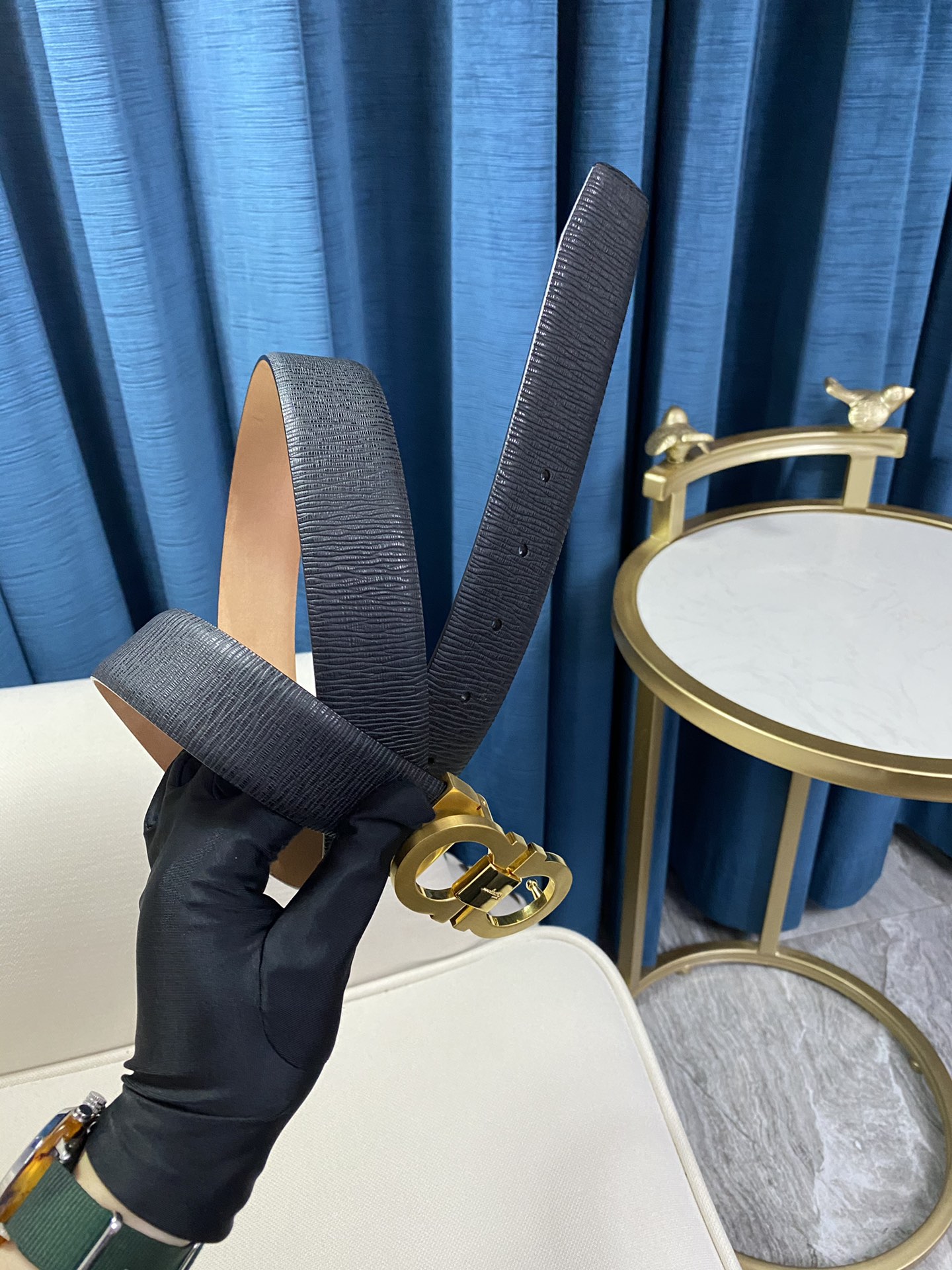 Ferragamo Haute Couture Luxury Atelier Designer Belt Tie Accessories Ref 5