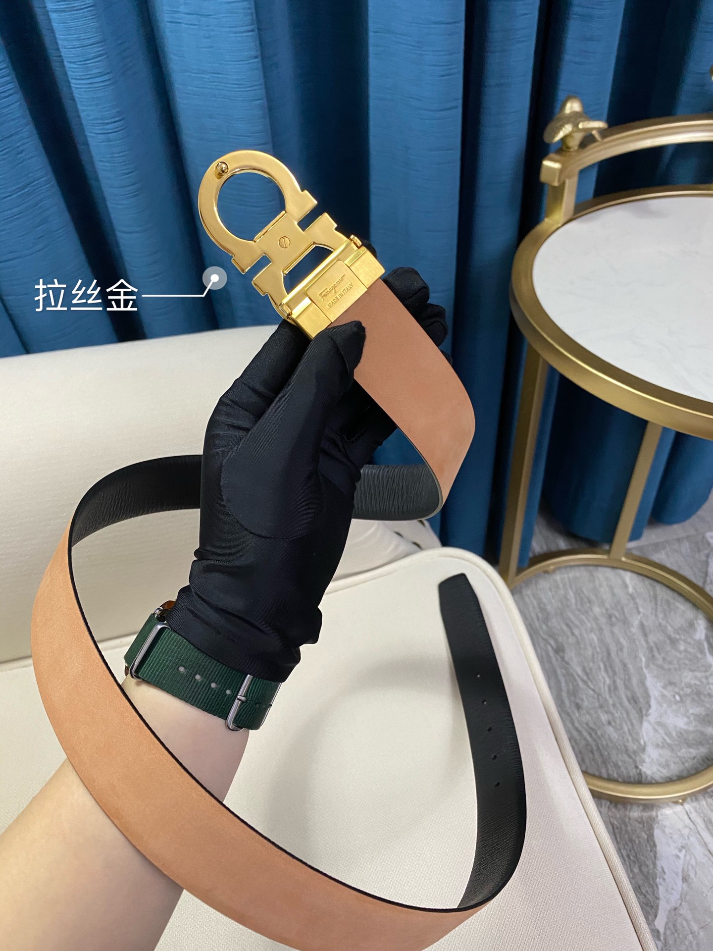 Ferragamo Haute Couture Luxury Atelier Designer Belt Tie Accessories Ref 2